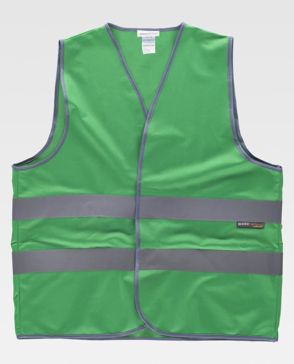 Gilet di alta visibilità con bande rifrangente WORK TEAM