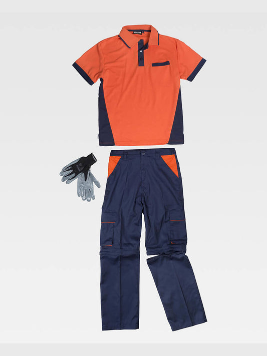 COMPLETO UNISEX DA LAVORO PANTALONE + POLO + GUANTI