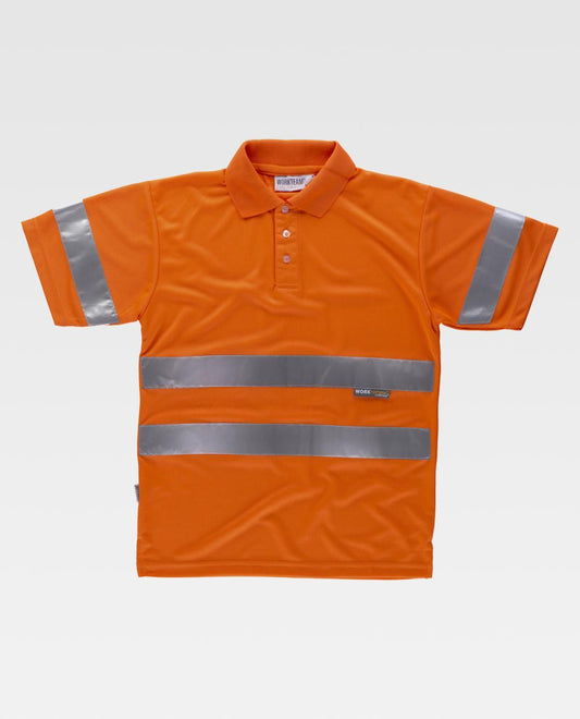 Polo di alta visibilità di manica corta WORK TEAM