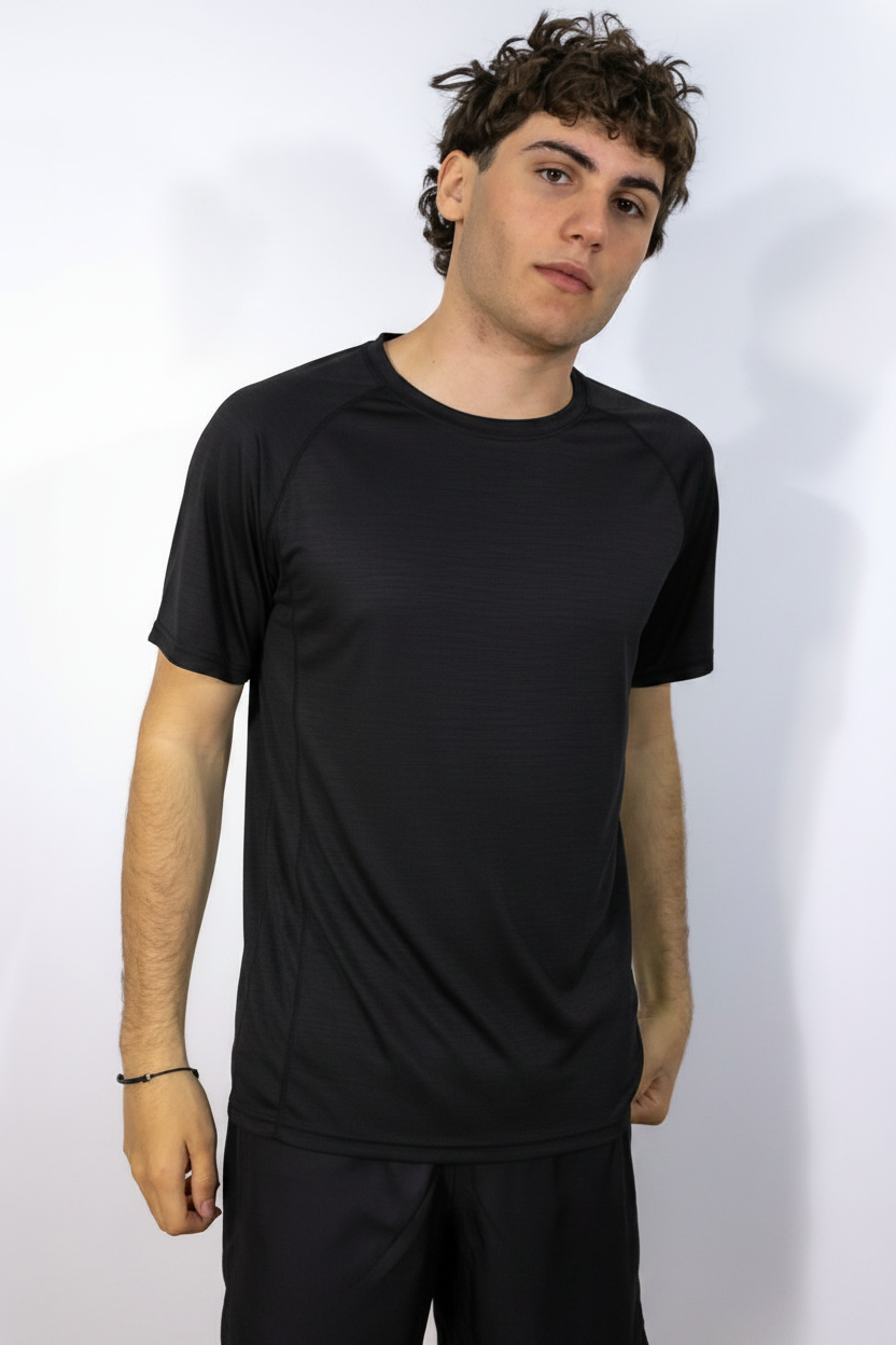 T-shirt Nero Vigore - Frontale